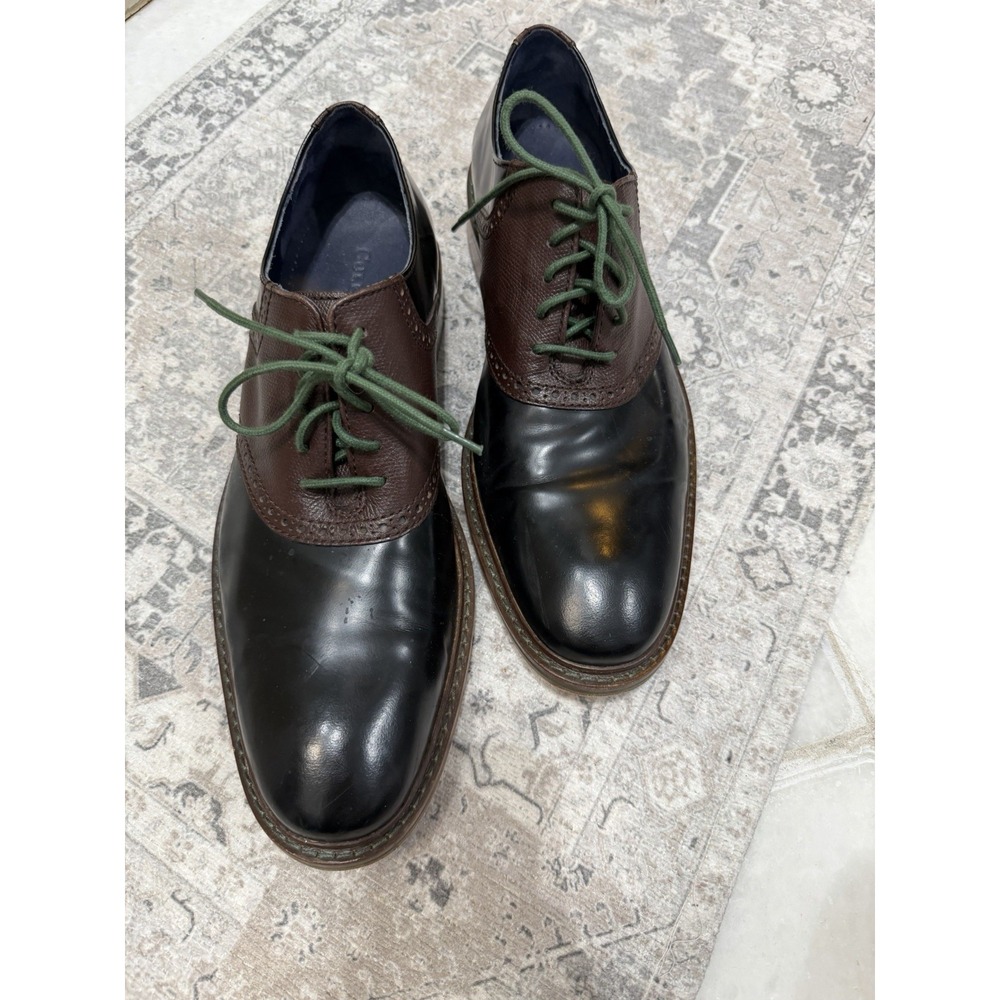 Cole Haan Men's Black & Brown Leather Brogue Oxford Shoes 11 M